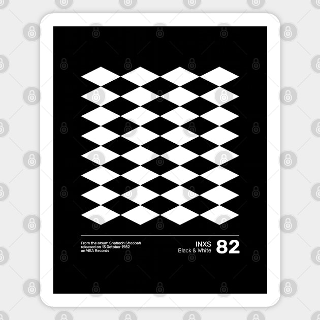 INXS Black and White Magnet by Timeless Chaos
